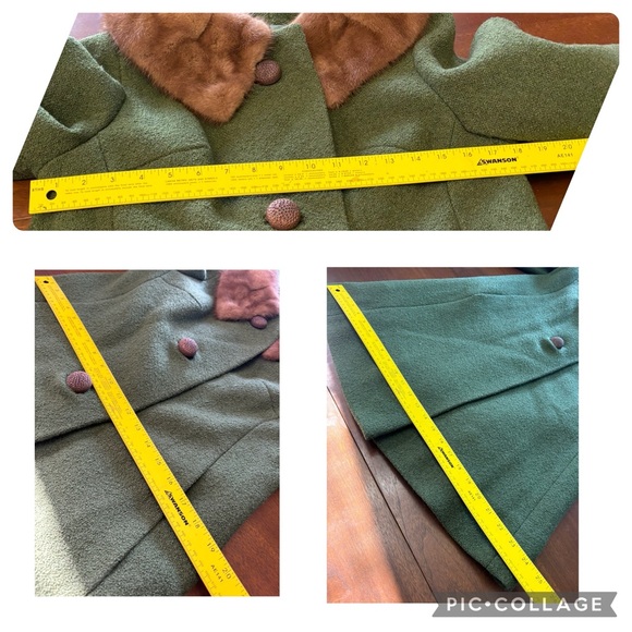 Vintage forstman frizelda MCM retro boucle fern green coat S - Picture 15 of 16